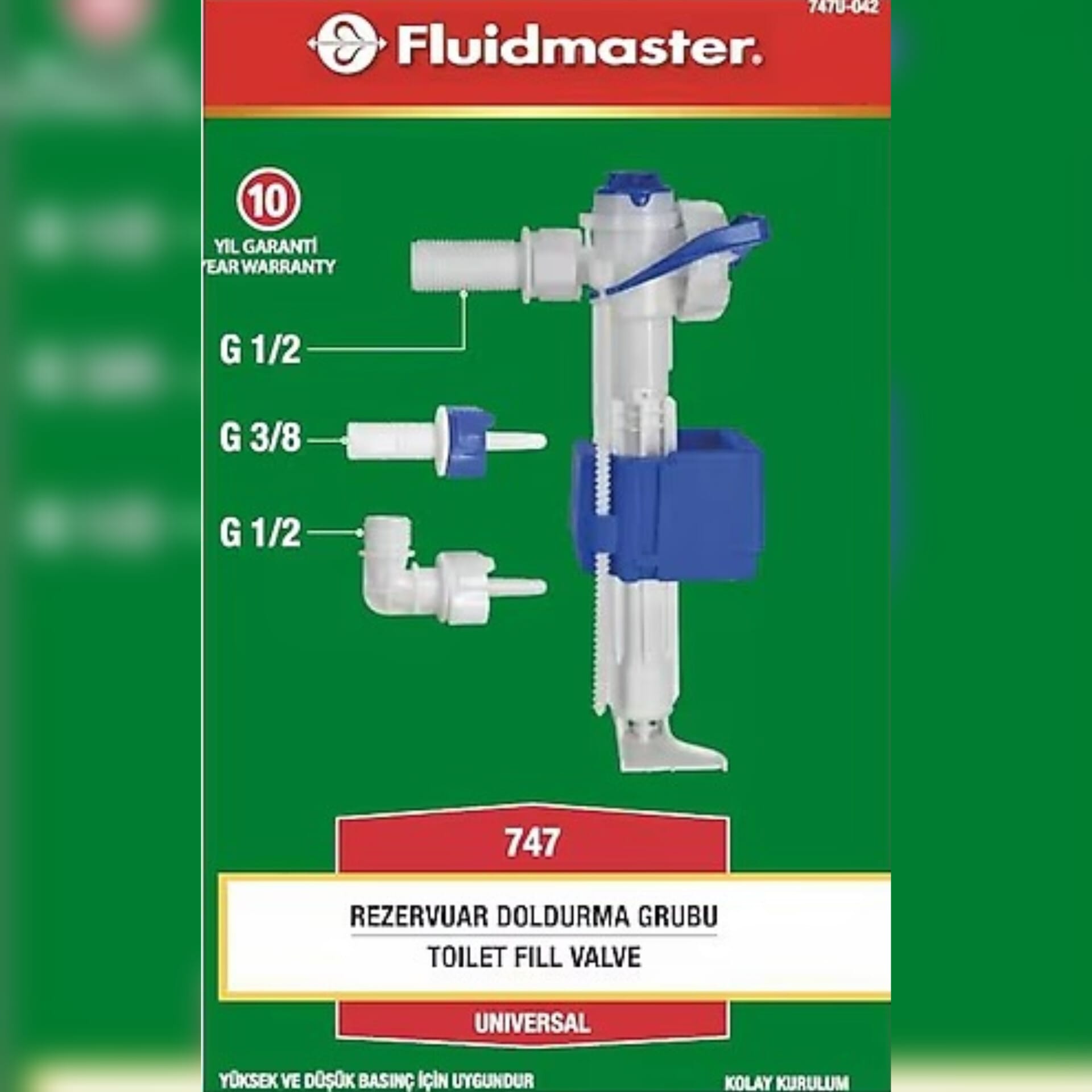 FLUİDMASTER 747 REZERVUAR DOLDURMA GRUBU